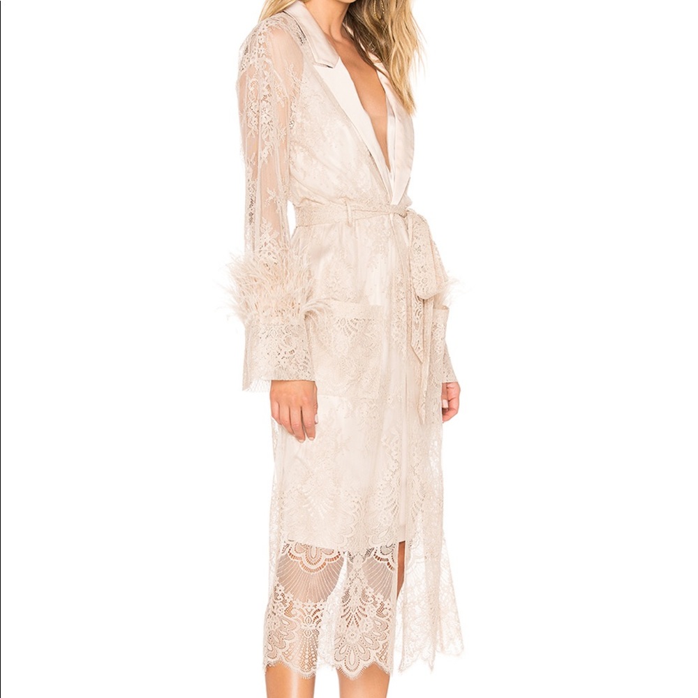 Chrissy Teigen x Revolve lace duster / bridal